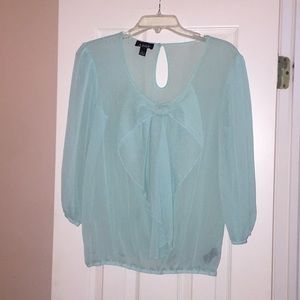 Sheer mint green w/ a sparkle top